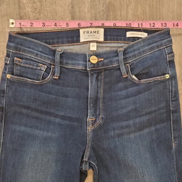 Frame Jeans Women Size 27 Le Skinny de Jeanne Mid-Rise Cropped Capri Denim - Picture 2 of 8